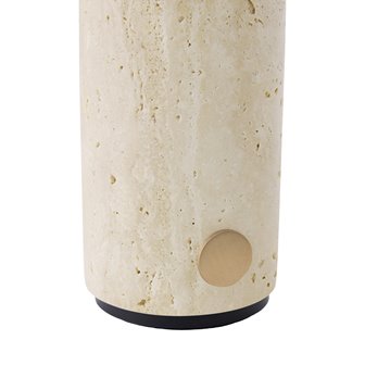 Beżowa lampka stołowa trawertyn przenośna Torrano - detal